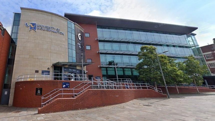 The front of one of the buildings at the University of Wolverhampton's city campus