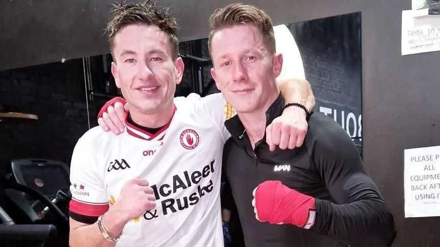 Barry Keoghan and Feargal McCrory in the gym