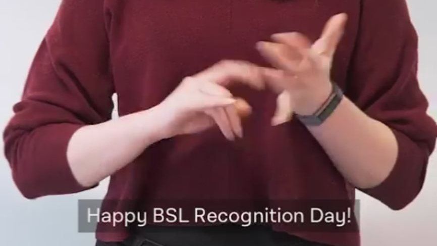 Screengrab from the Labour Party video: BSL Recognition Day