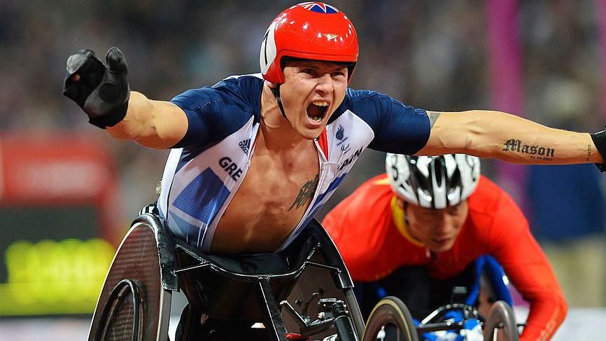 David Weir celebrates at London 2012