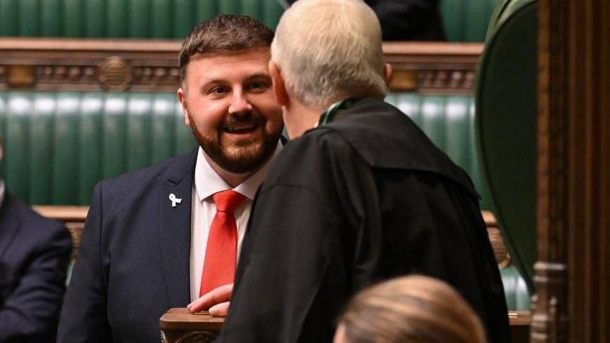 Chris Webb is welcomed by the Commons Speaker 