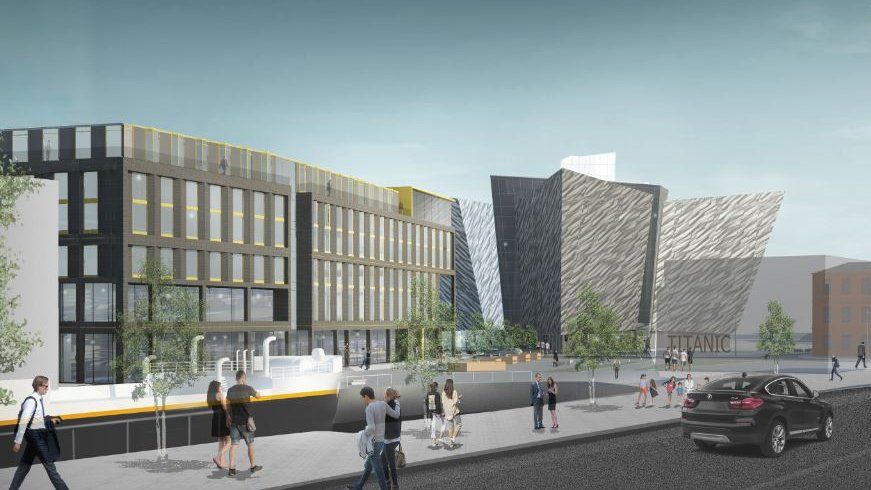 Artist's impression for new hotel in Titanic Quarter