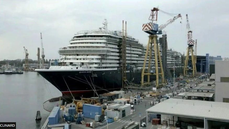 The Queen Anne being built in Trieste in Italy