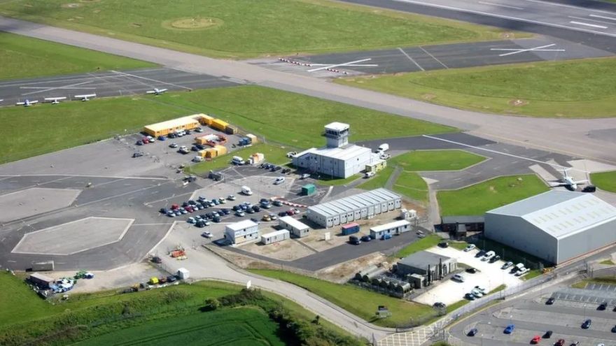 Newquay Airport from above