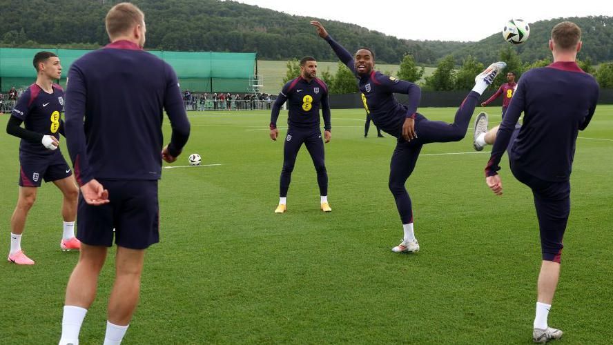 Ivan Toney and the England team trained on Wednesday