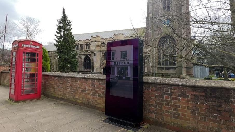 Digital noticeboard outside of All Saints Church