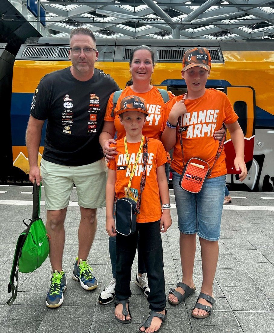 A family who travelled by train