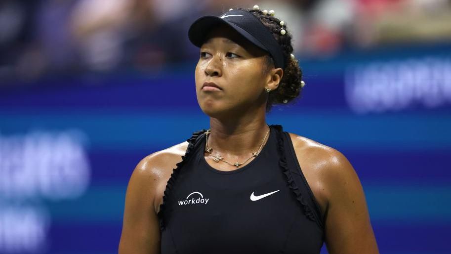 Naomi Osaka during her US Open lucifer against Karolina Muchova