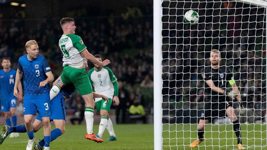 Evan Ferguson scores for the Republic of Ireland