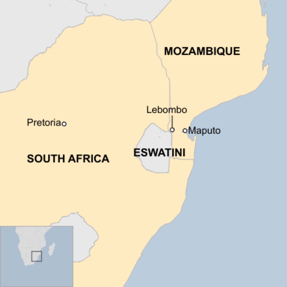 Map: Lebombo border 