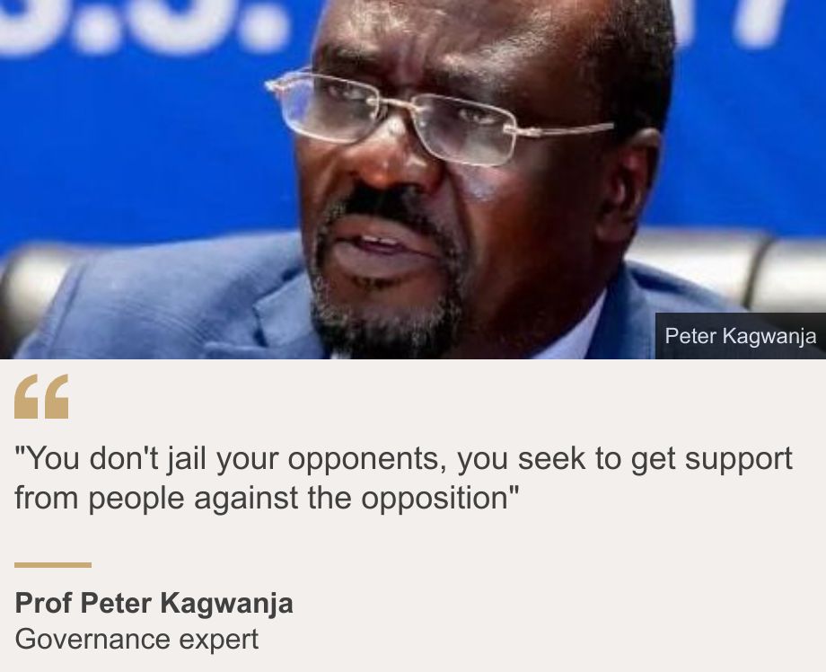 ""You don't jail your opponents, you seek to get support from people against the opposition"", Source: Prof Peter Kagwanja, Source description: Governance expert, Image: Peter Kagwanja 