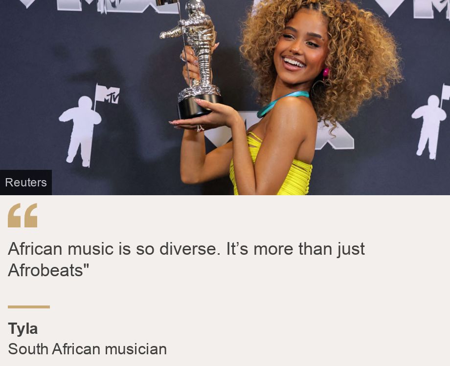 "African music is so diverse. It’s more than just Afrobeats"", Source: Tyla, Source description: South African musician, Image: Tyla