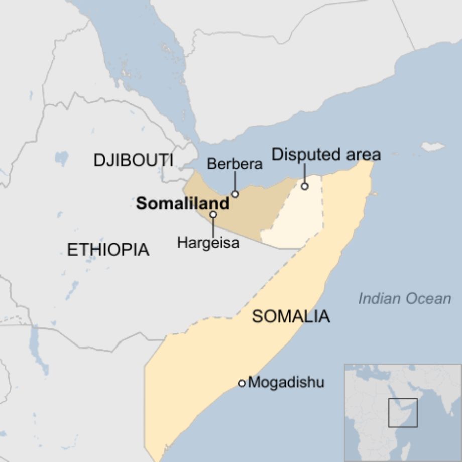 Map: A map of Somalia and Somaliland