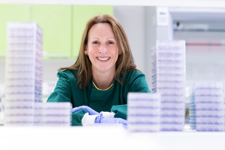 Professor Wendy Barclay pictured in her laboratory at Imperial College London