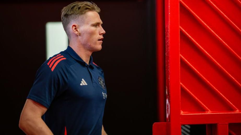 Scott McTominay of Manchester United arrives at Old Trafford