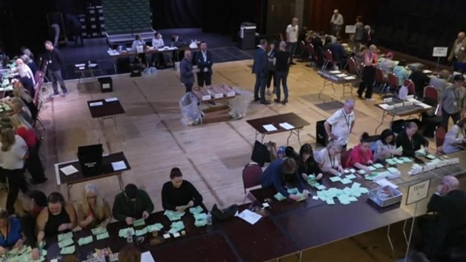 Counting under way in Gravesend