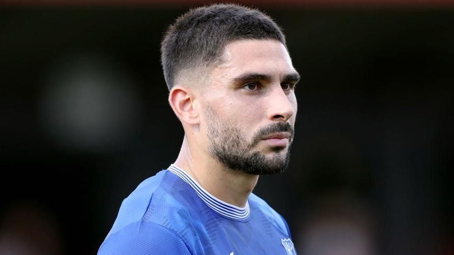 Neal Maupay playing for Everton successful a pre-season friendly