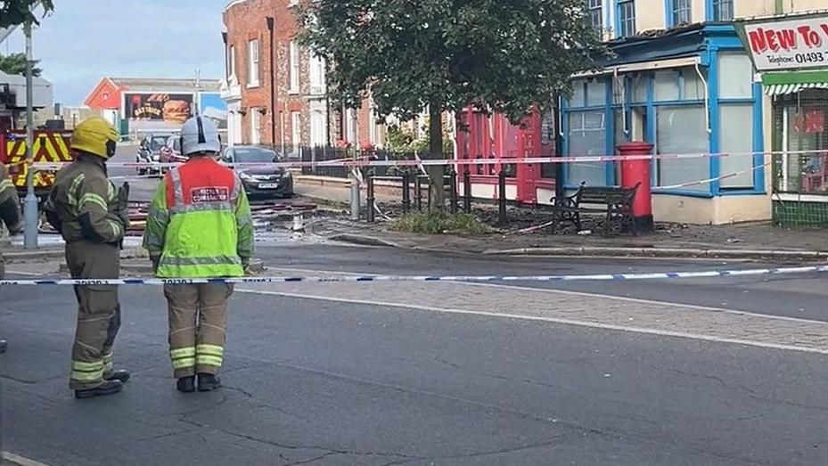Firefighters in Great Yarmouth