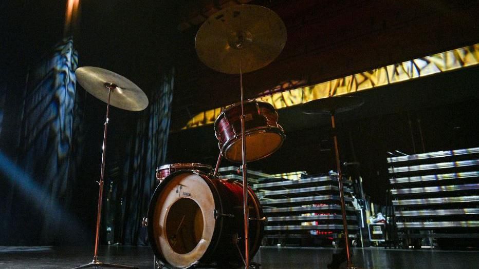 The drum kit used for Abba's performance 