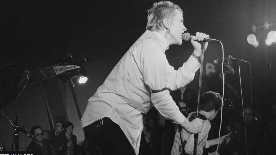 The Sex Pistols performing in 1976