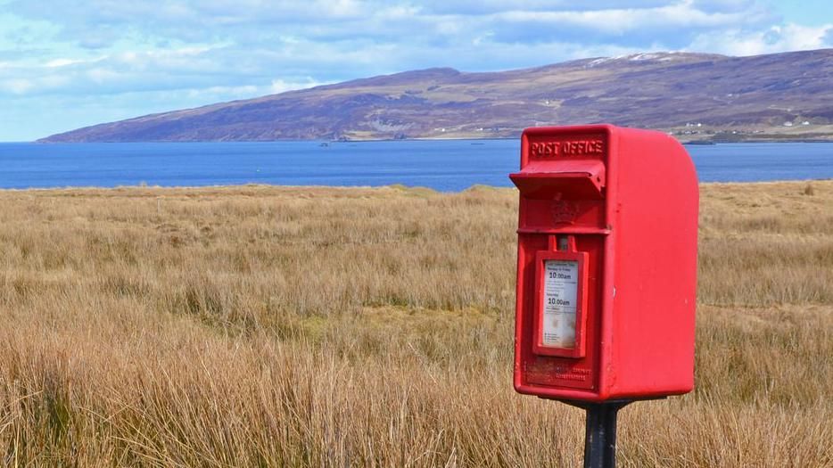 Post box on Isle of Skye in the Highlands