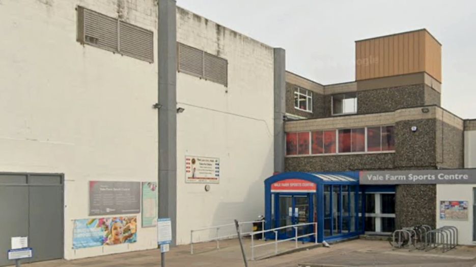 Exterior of Vale Farm leisure centre