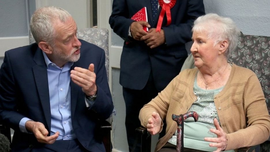 Jeremy Corbyn and Pamela Hancock