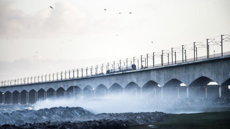 Great Belt Bridge in Denmark