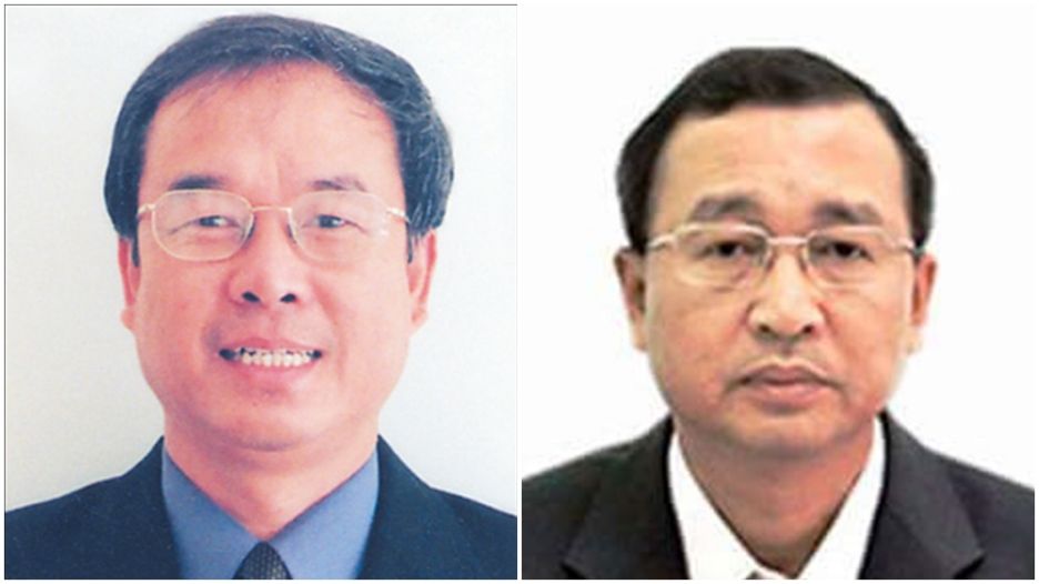 Cựu phó Chủ tịch UBND TP HCM Nguyễn Thành Tài (trái) và Bí thư Quận 2 Nguyễn Hoài Nam