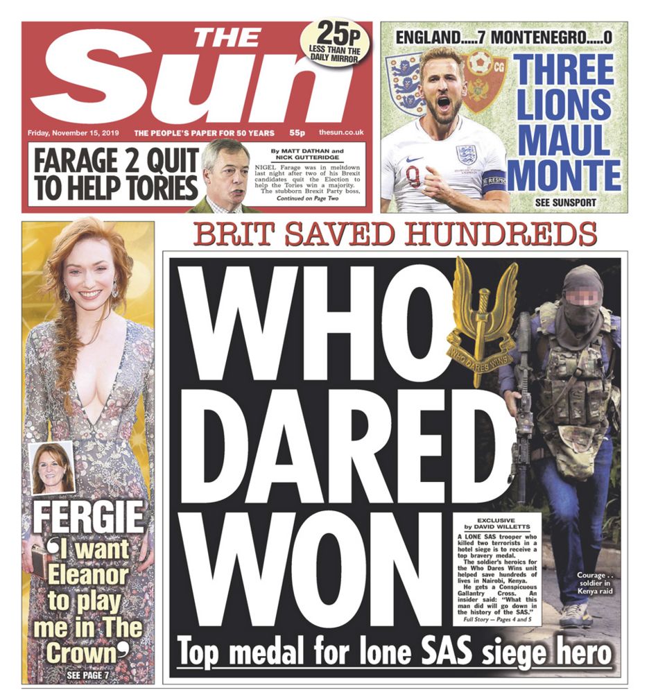 The Sun front page