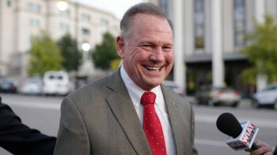 Republican candidate Roy Moore arrives at the RSA Activity Center in Montgomery, Alabama, U.S. September 26, 2017