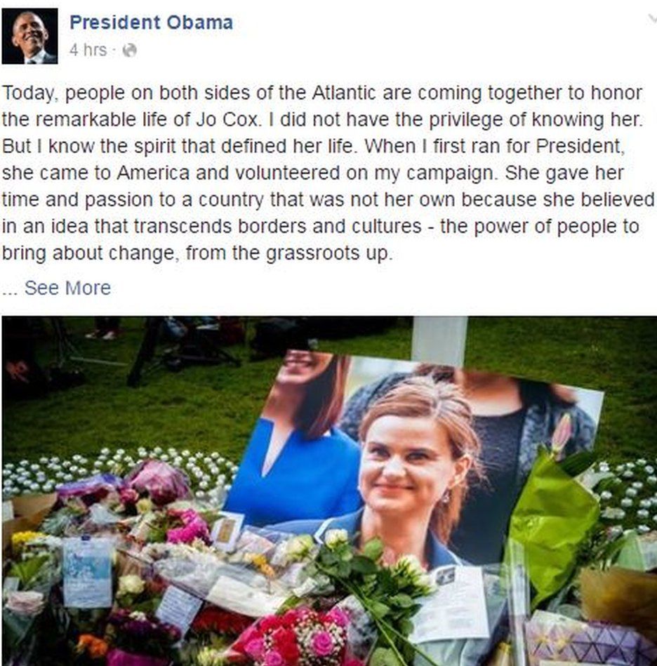 President Obama's Facebook post