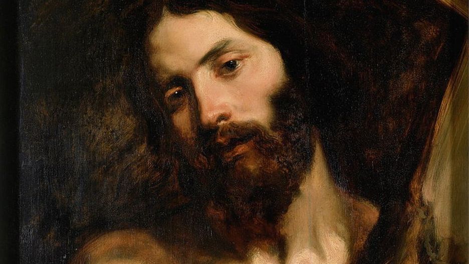 Jesus Cristo na cruz, em imagem do Hulton Fine Art Collection.