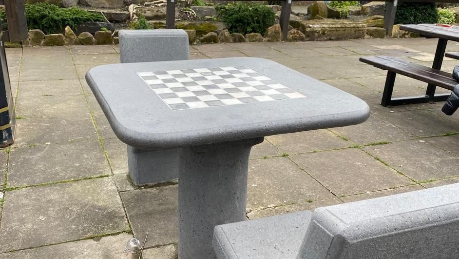 Chess table in Wallasey Central Park