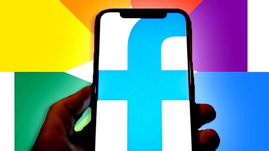 Facebook logo on a smartphone