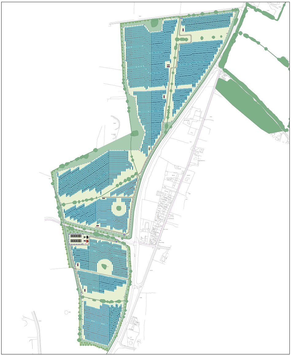 A site map of the proposed solar farm