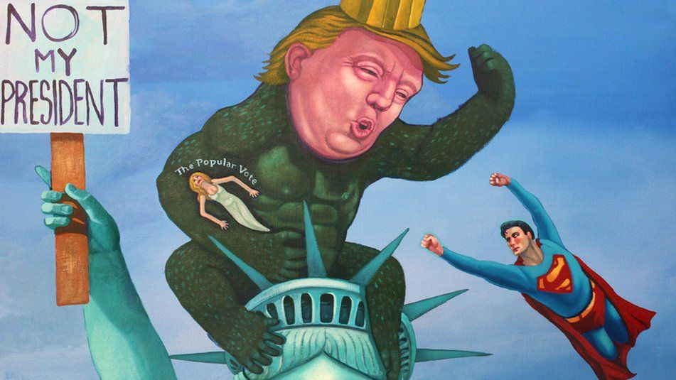 Michael Forbes' painting Not My President