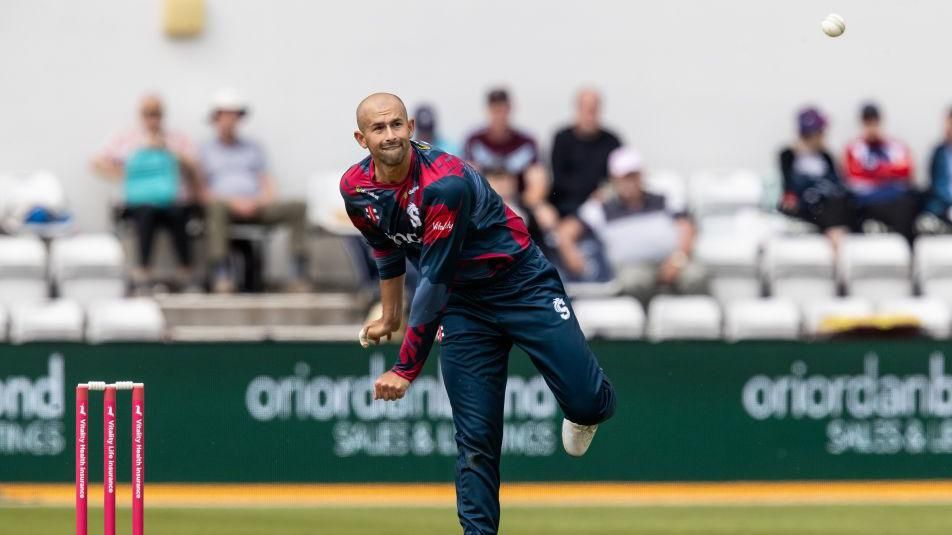 Ashton Agar in action for Northamptonshire in the T20 Blast