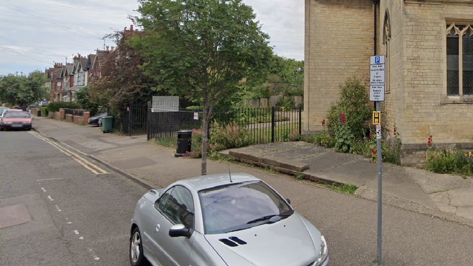 Parking notice on a residential street 