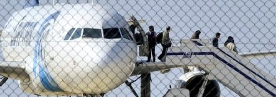 Passengers emerge from hijacked aircraft