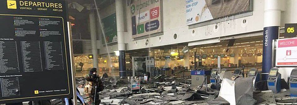 Brussels airport after the explosion