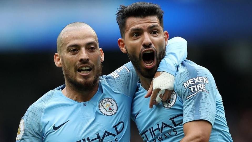 Sergio Aguero's title-winning Manchester City shirt up for sale - BBC News