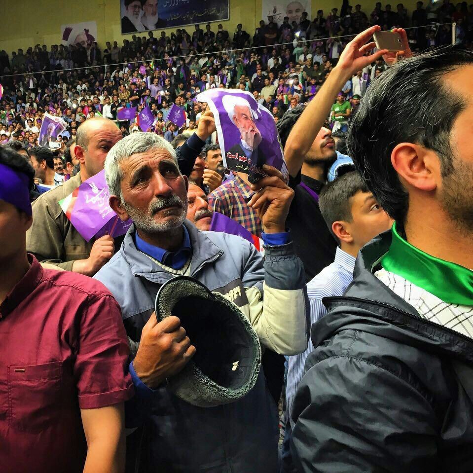 Image of Rouhani supporter known as Mirza Aqa