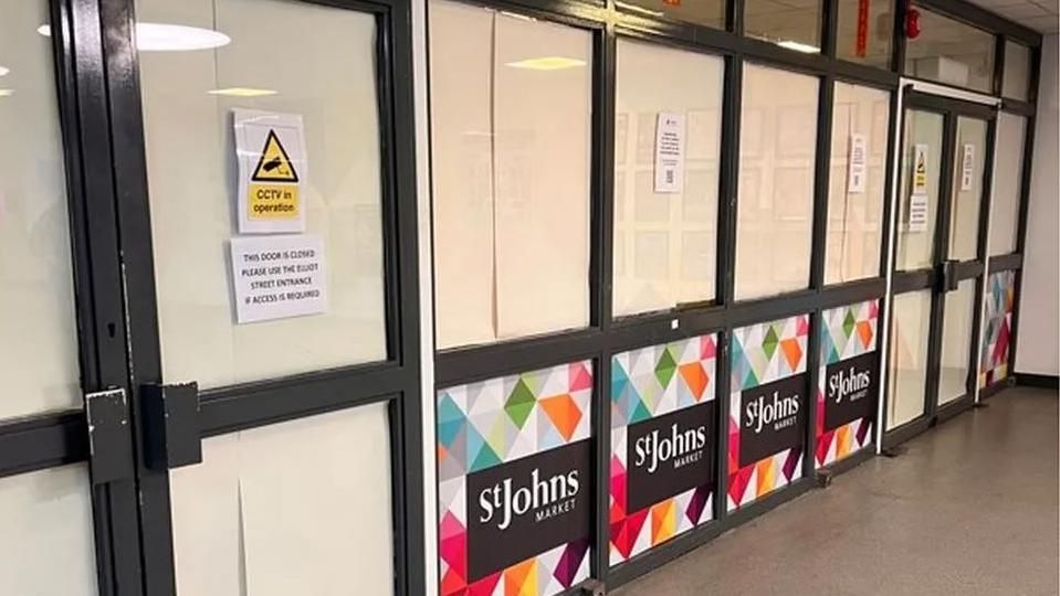 St Johns Market doors closed