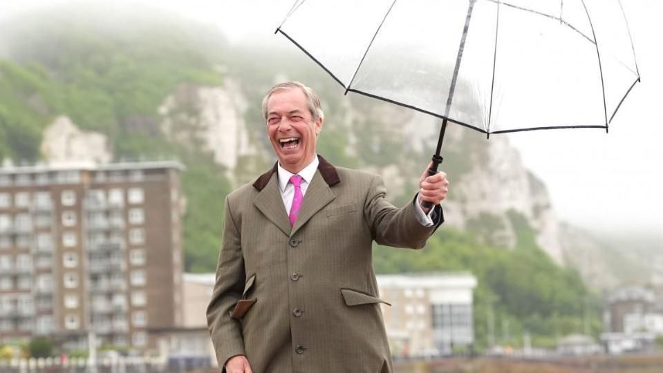 Nigel Farage in Dover on Tuesday