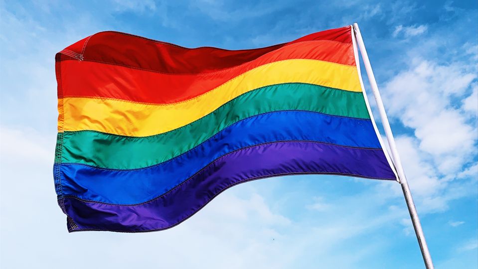 Stock image of a Pride flag