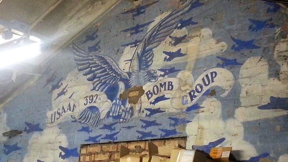 USAAF wall art found at Hethel airfield