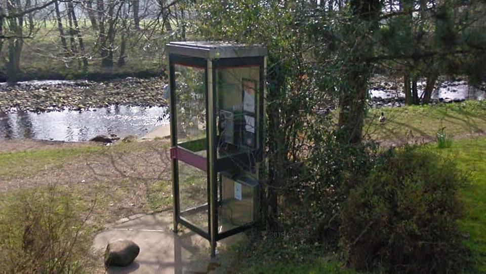 The phone box by the river in Dunsop Bridge
