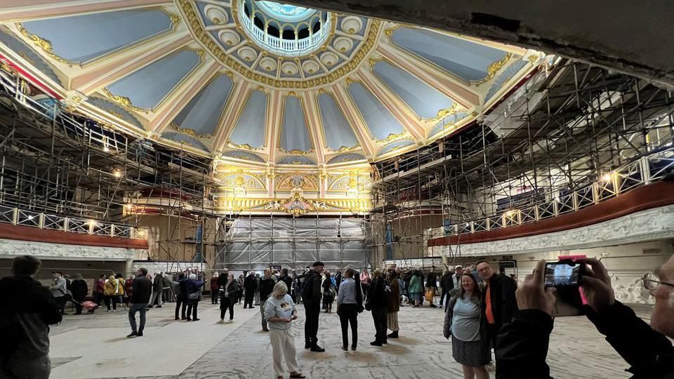 Interior public visiting Brighton Hippodrome