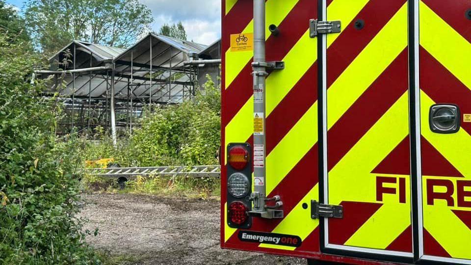 Greenhouse fire in Ottery St Mary 